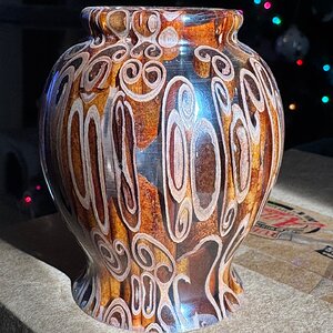 Cinnamon stick and resin vase