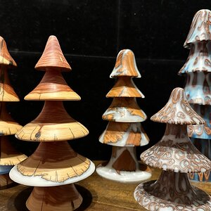 Various Christmas trees