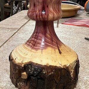 Live edge candlesticks