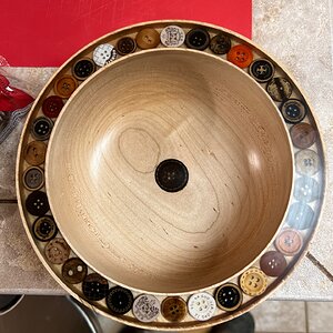 Button bowl from maple