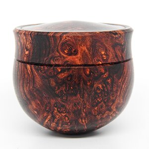 Honduras Rosewood Burl Round Bottom Box 2.0