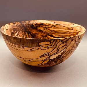 Another spalted sugarberry bowl.