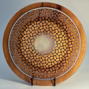 Laser-Etched Voronoi Resin Plate – Playing with Geometry and the Golden Ratio
