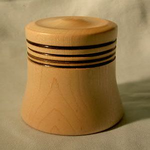 Bell Shape Box in White Wood