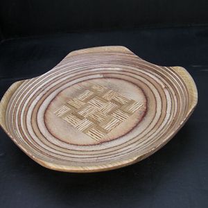 Dish from recycled oak flooring panels