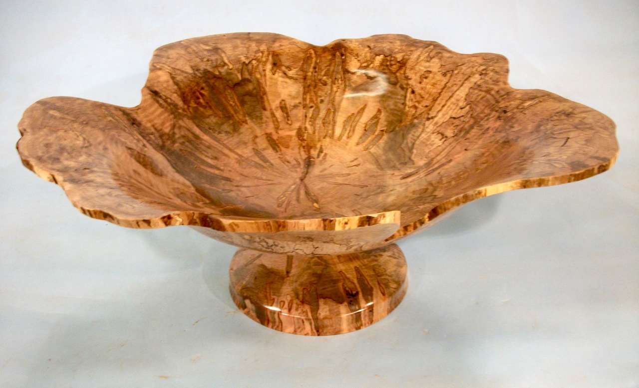 30" diameter Ambrosia Maple pedestal bowl