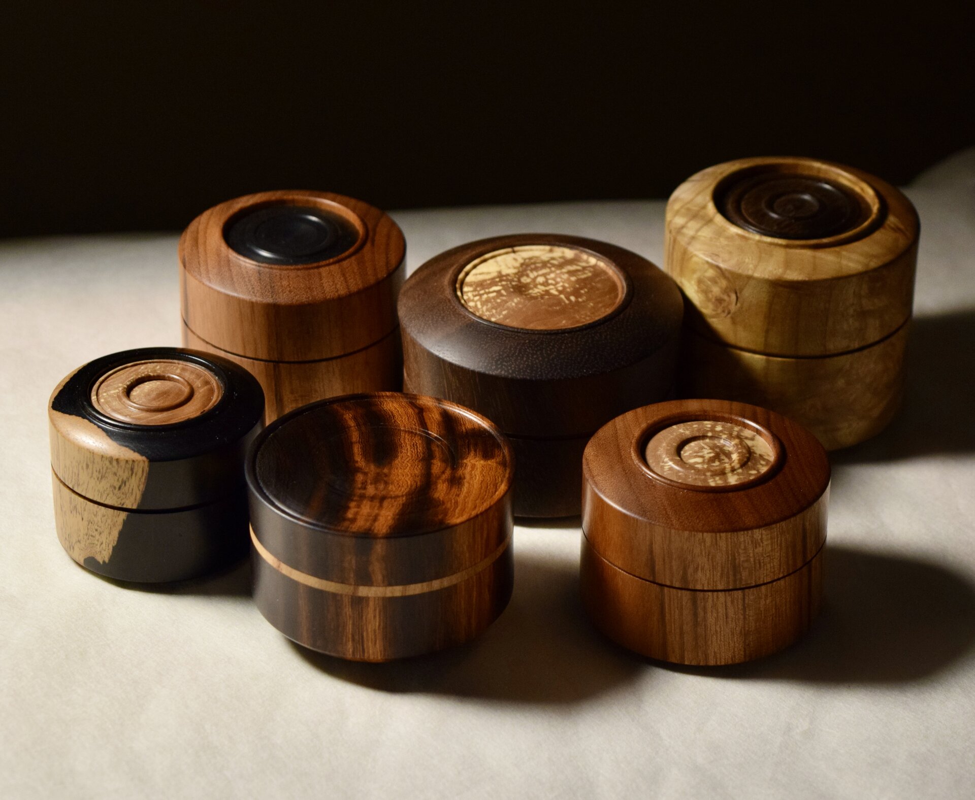 A variety or ring boxes