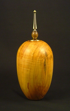 Ambrosia Maple HF with Canary, Morado and Brass Finial