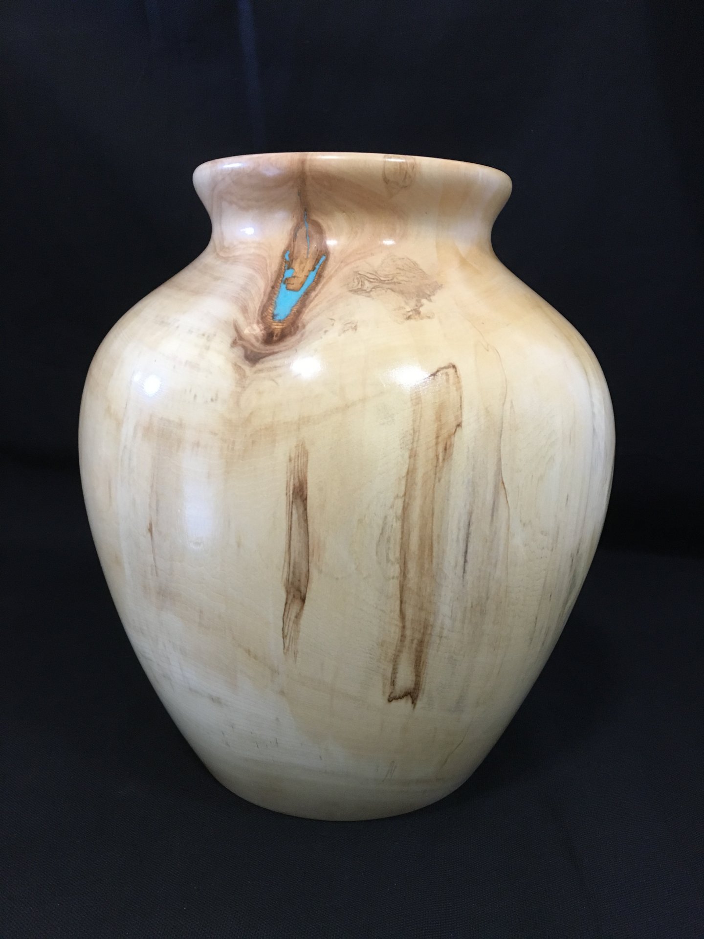Aspen vase with turquoise