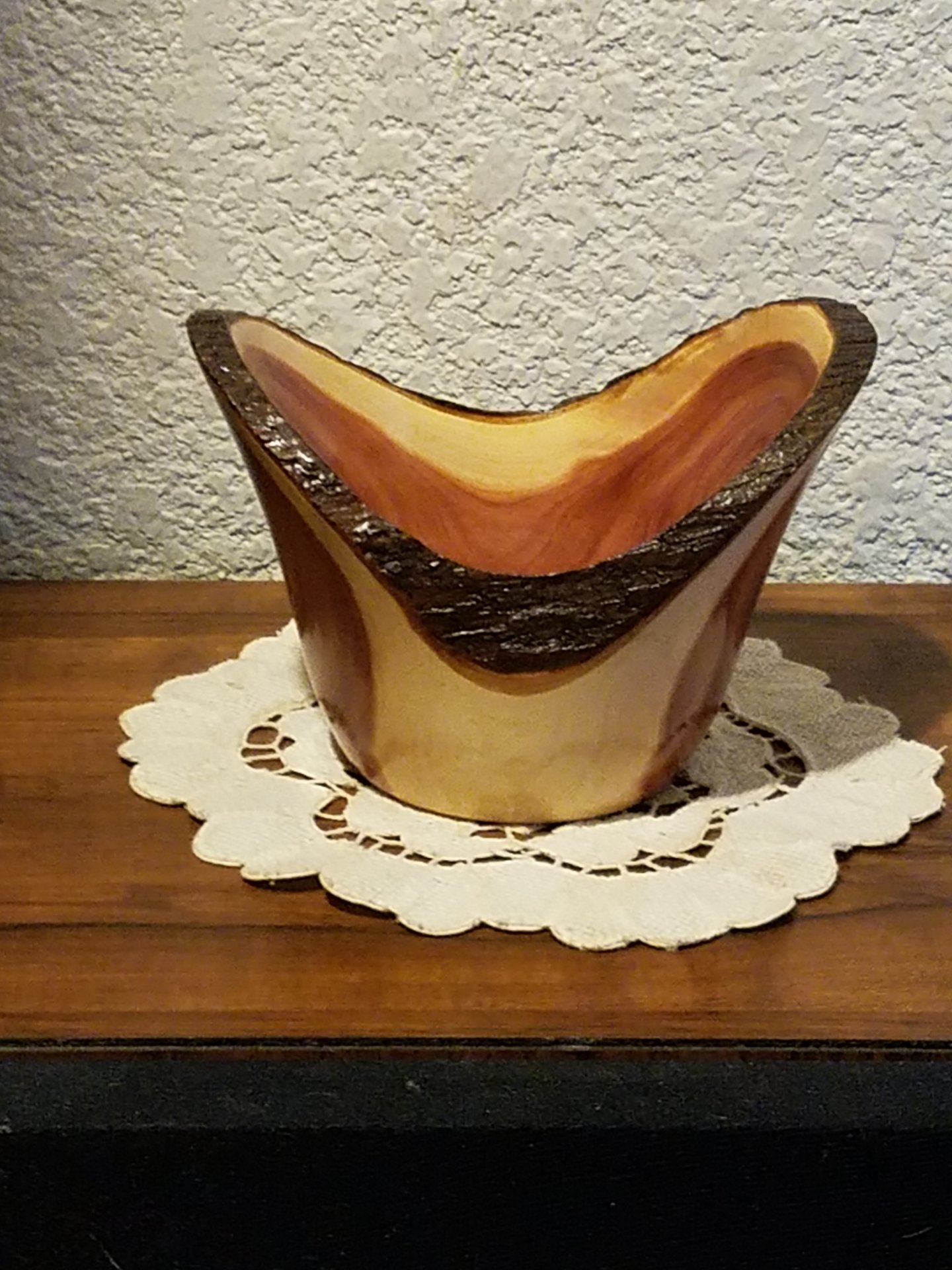 Bark edged Cedar bowl