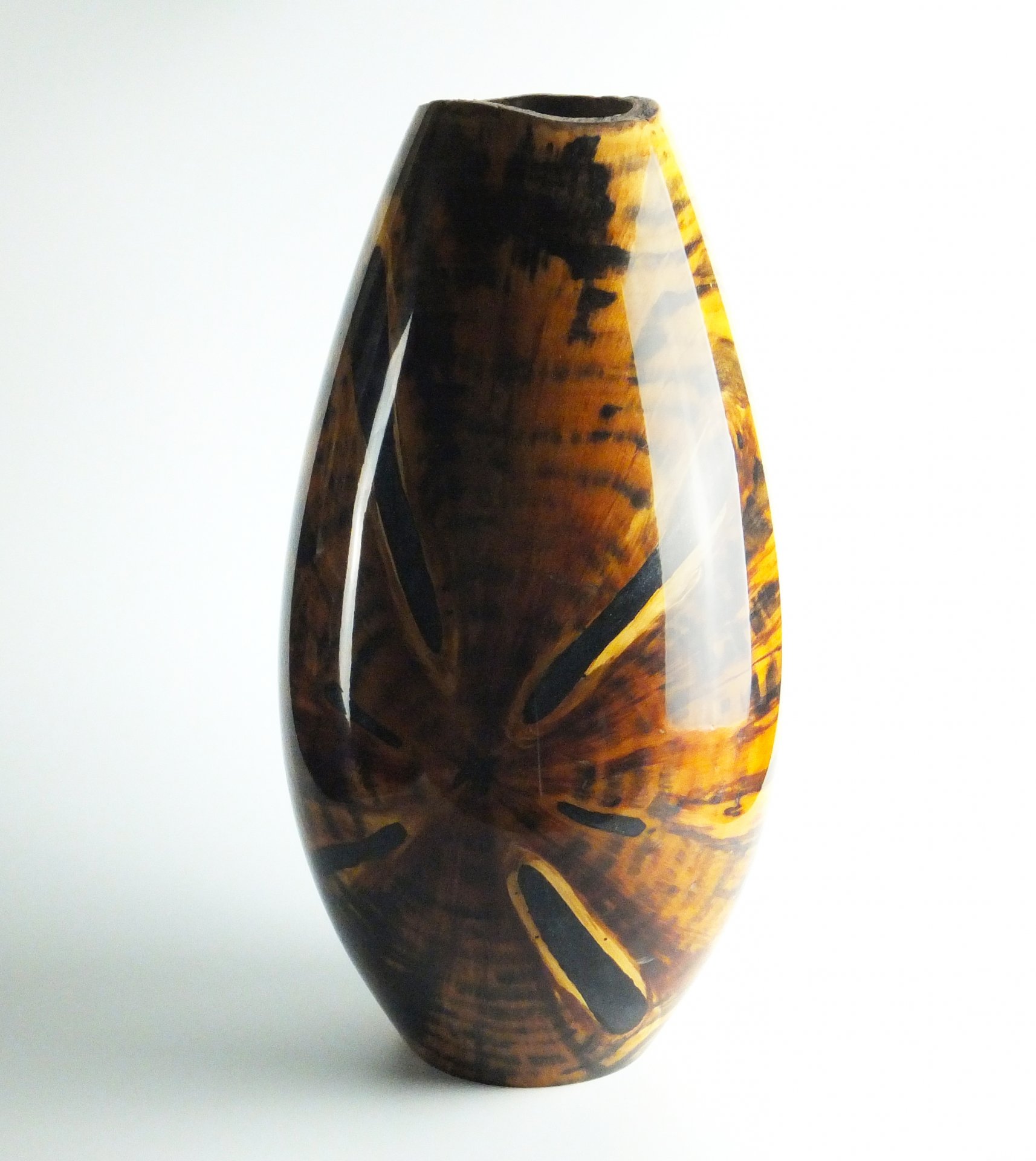 'Bengal' - Norfolk Island Pine nat edge vase 14.5"h
