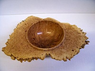 big leaf maple winged bowl  top view