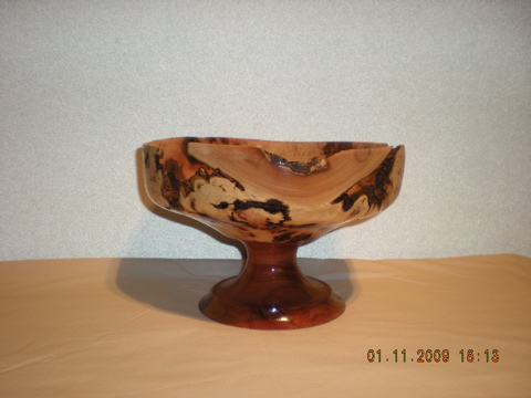 Birch Bowl with Red Cedar Base