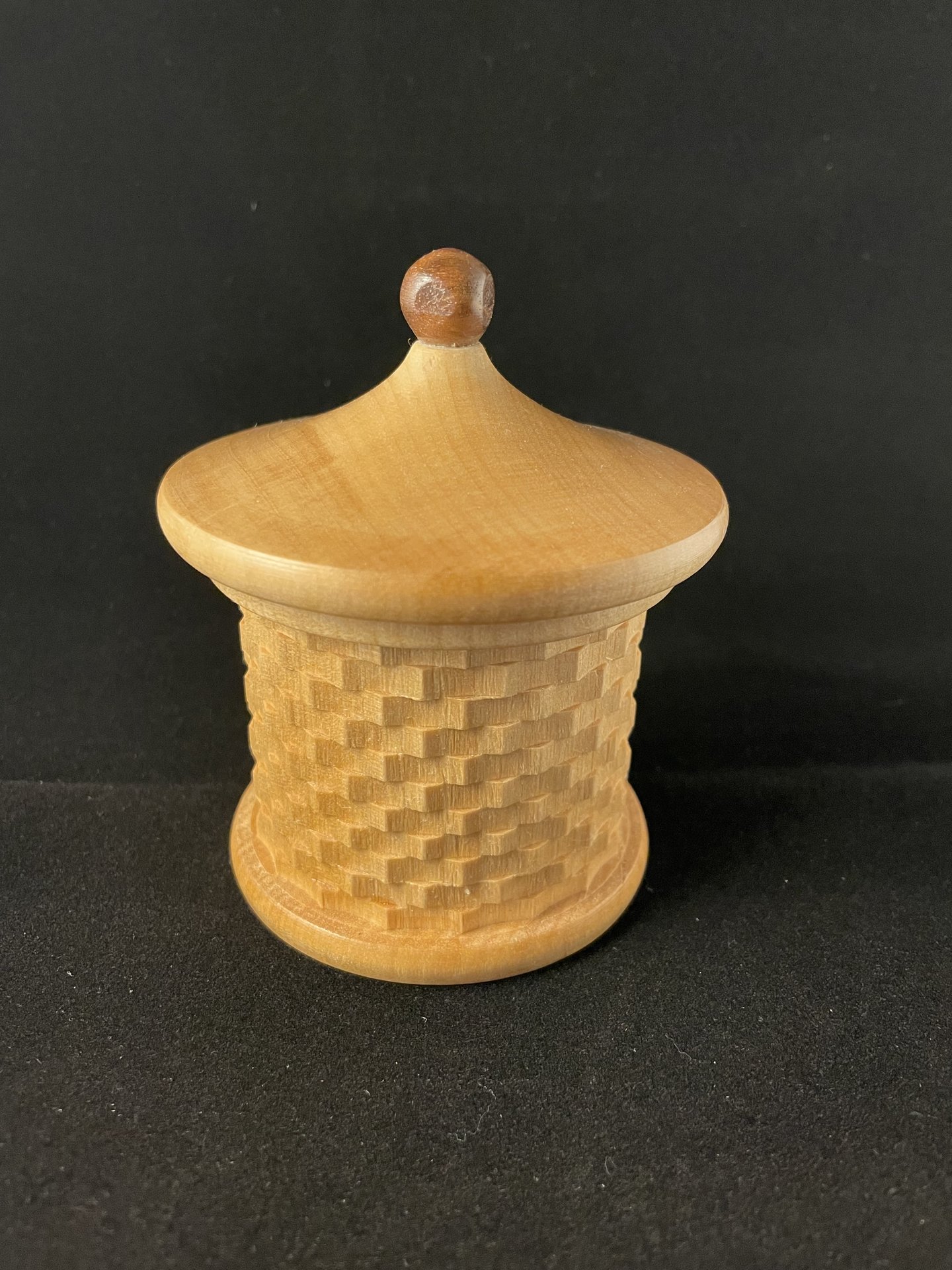 Birch Box with basketweave pattern
