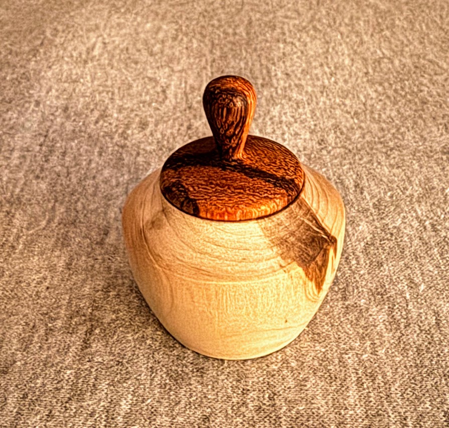 Birch jar with bocote cover