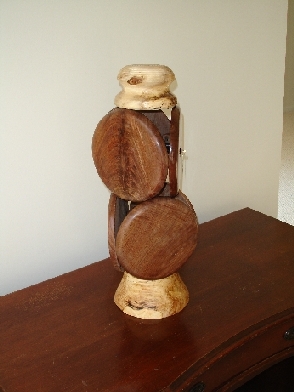 Black walnut clock (side view)