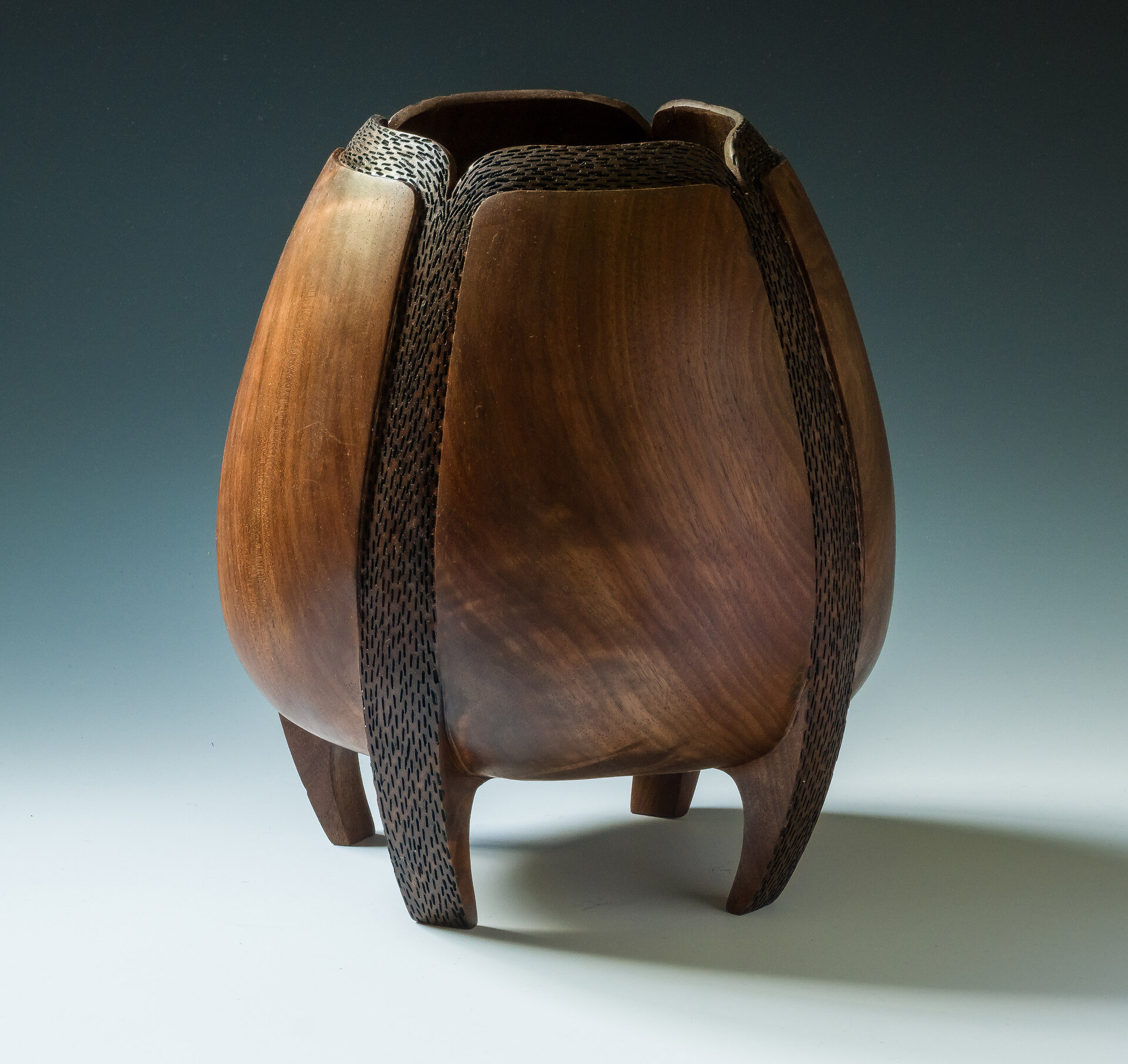 Black Walnut Footed Vessel