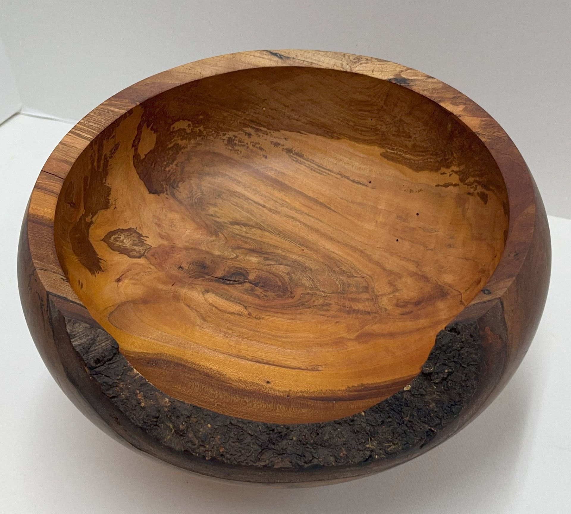 Bowl from a stump, w/ natural edge