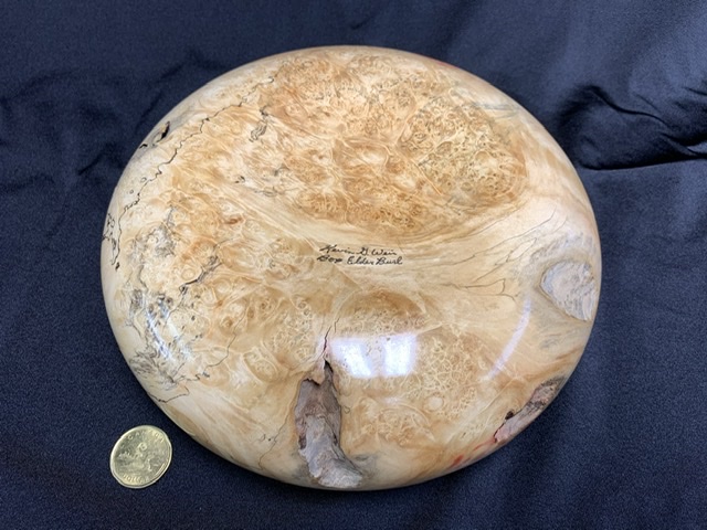 Box Elder Burl Bowl - Bottom