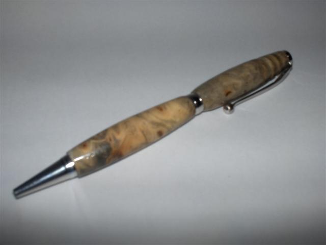 Buckeye Burl Platinum pen