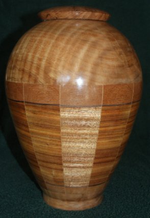 Canary Wood and Maple Urn