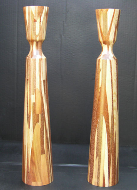 Candle sticks from offcuts