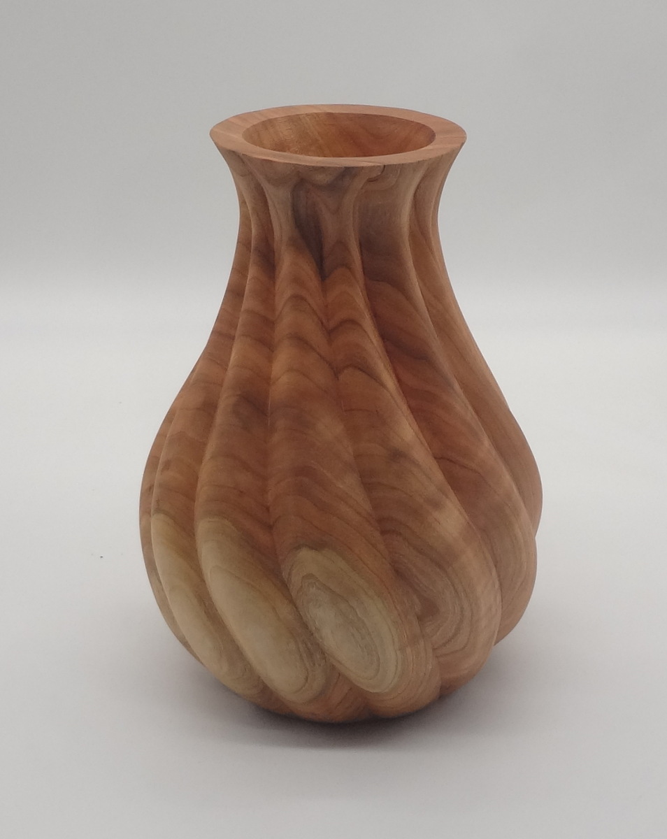 Carved Cherry Vase