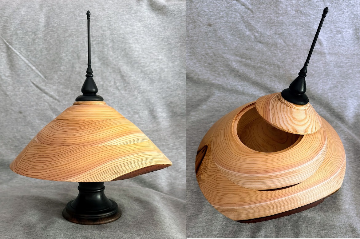 Cedar and walnut form