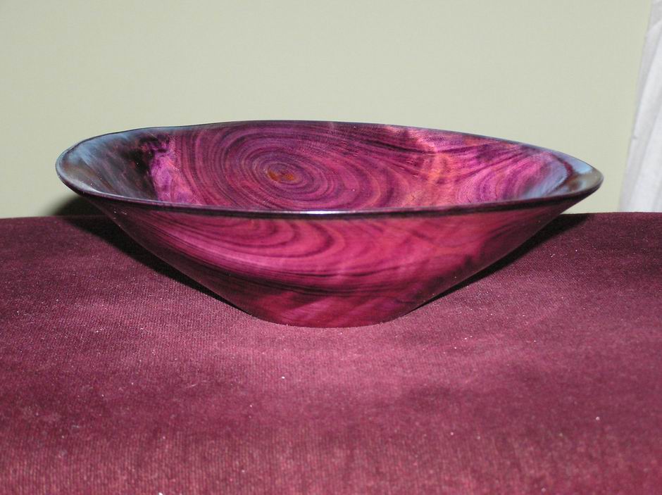 cherry bowl dyed with leather dye