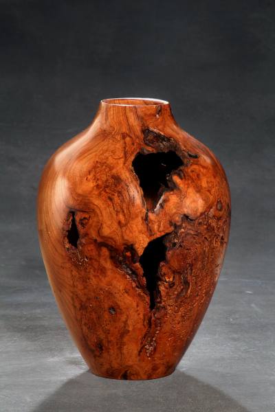 Cherry Burl Hollow Form with natural voids
