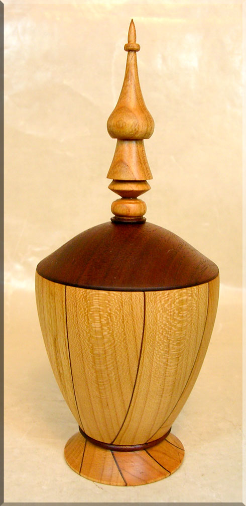 Cherry Triangle Stave Finial Box