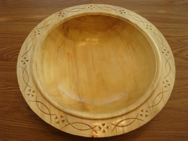 Chip carved bowl