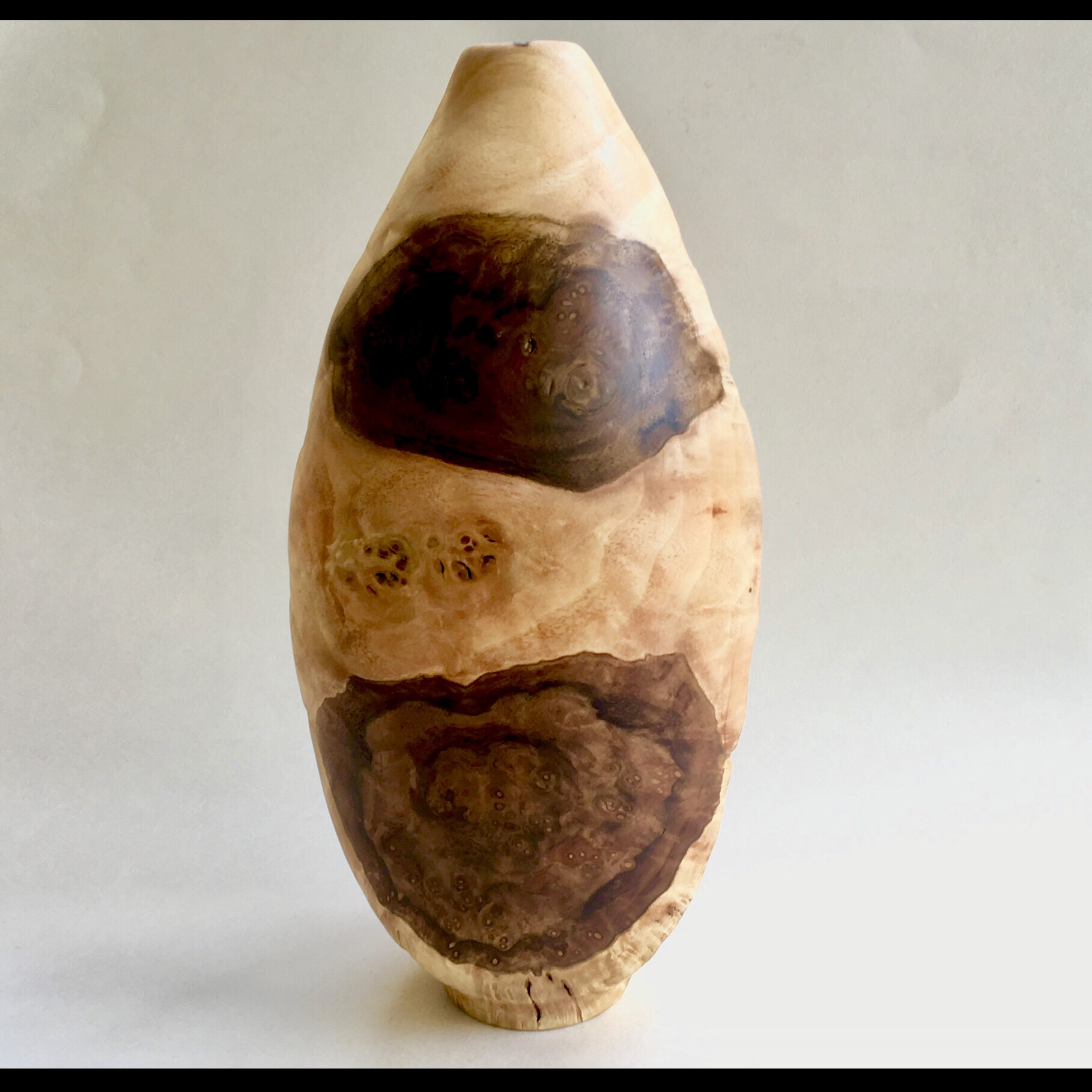 Claro walnut burl hollow form