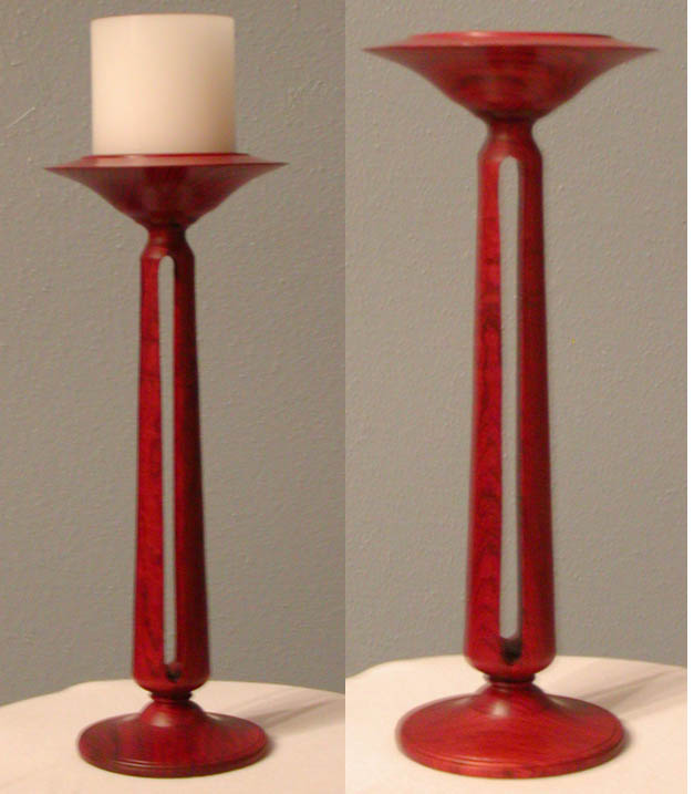 Cocobolo Candle Stand   Inside-Out turning