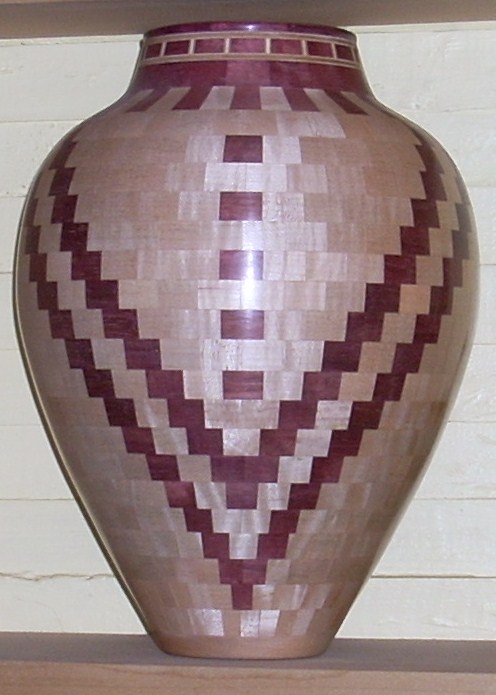 curly maple & purpleheart vessel