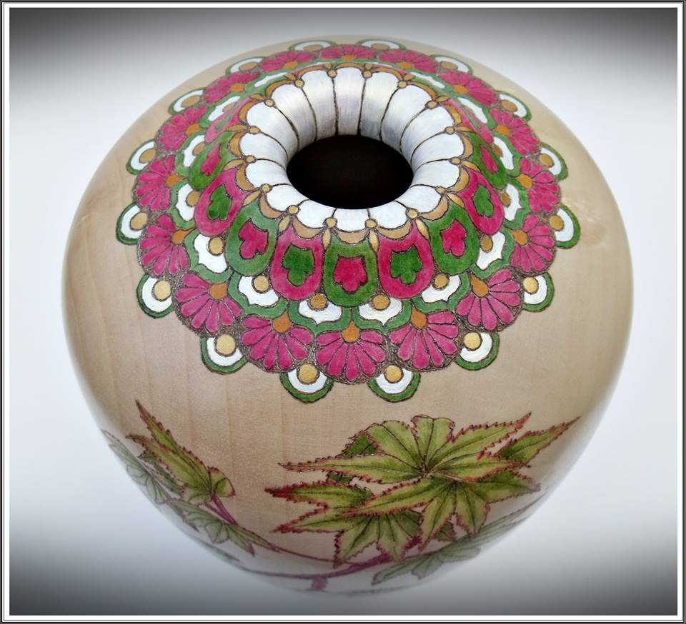 Decorated vase detail
