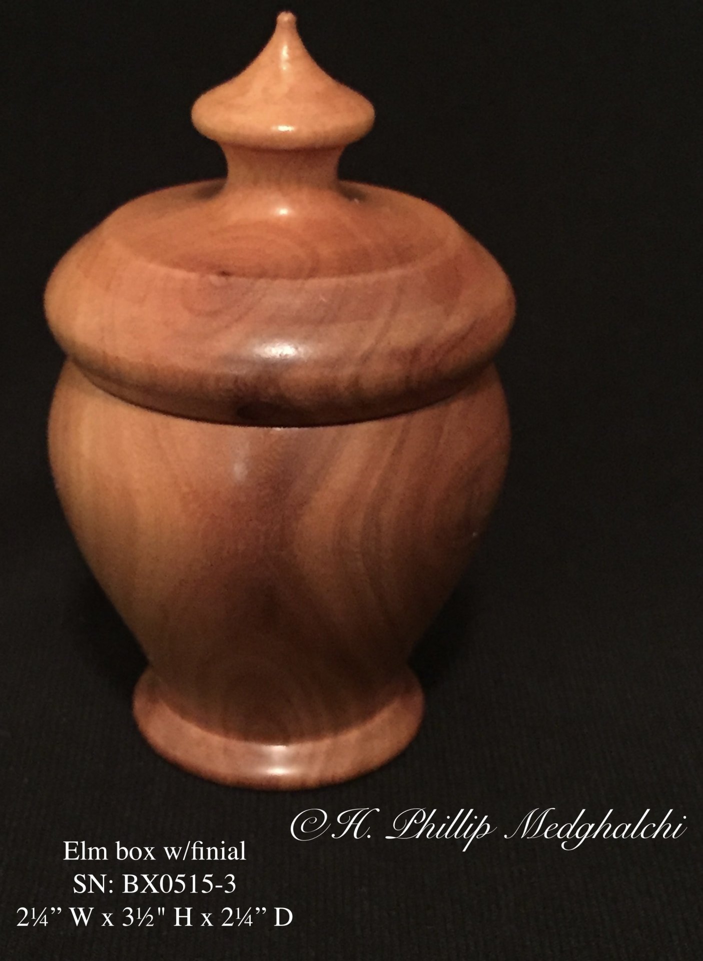 Elm Box with finial
