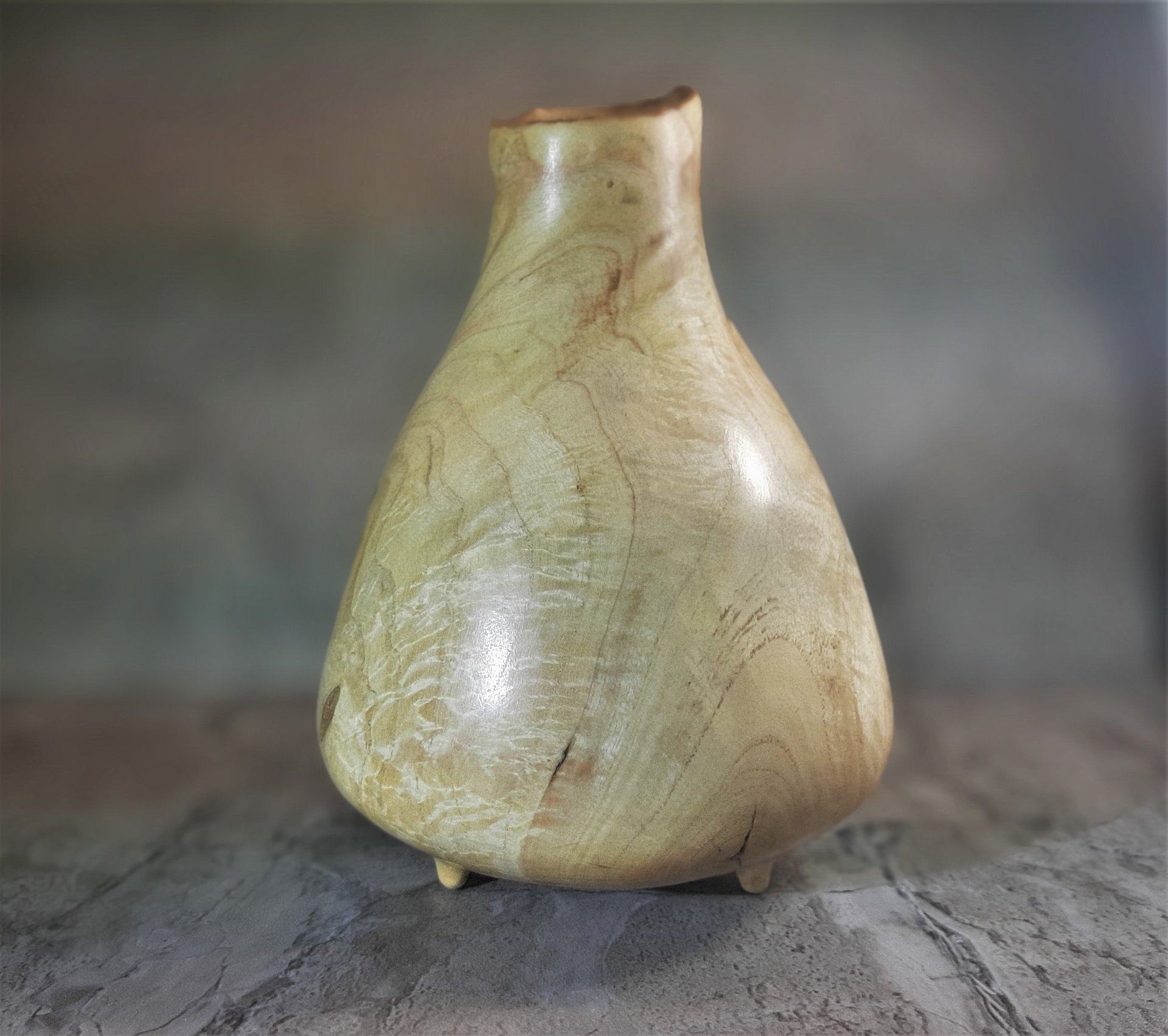 Erlenmeyer Footed Natural Edge Ash Flask