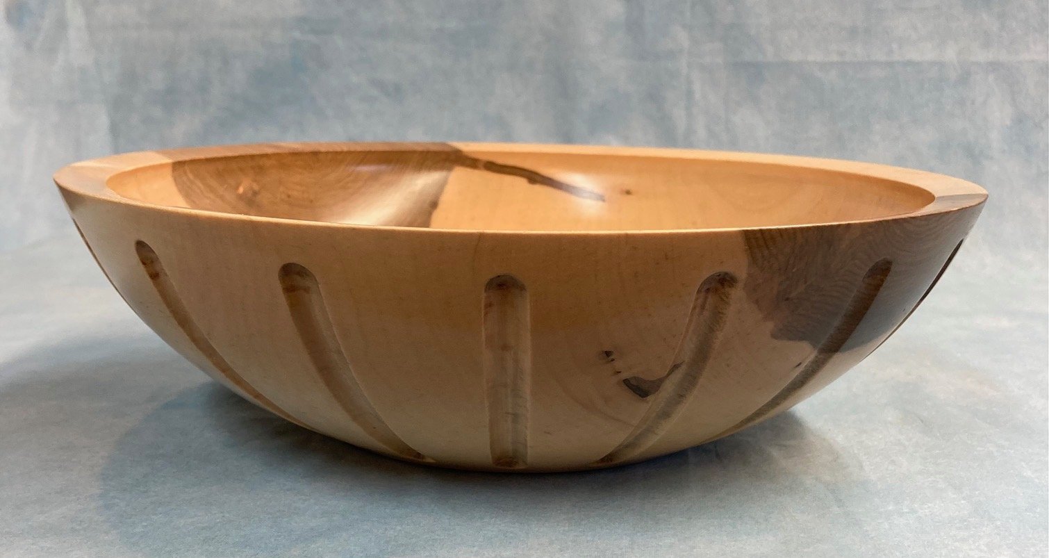 Fluted Maple Bowl