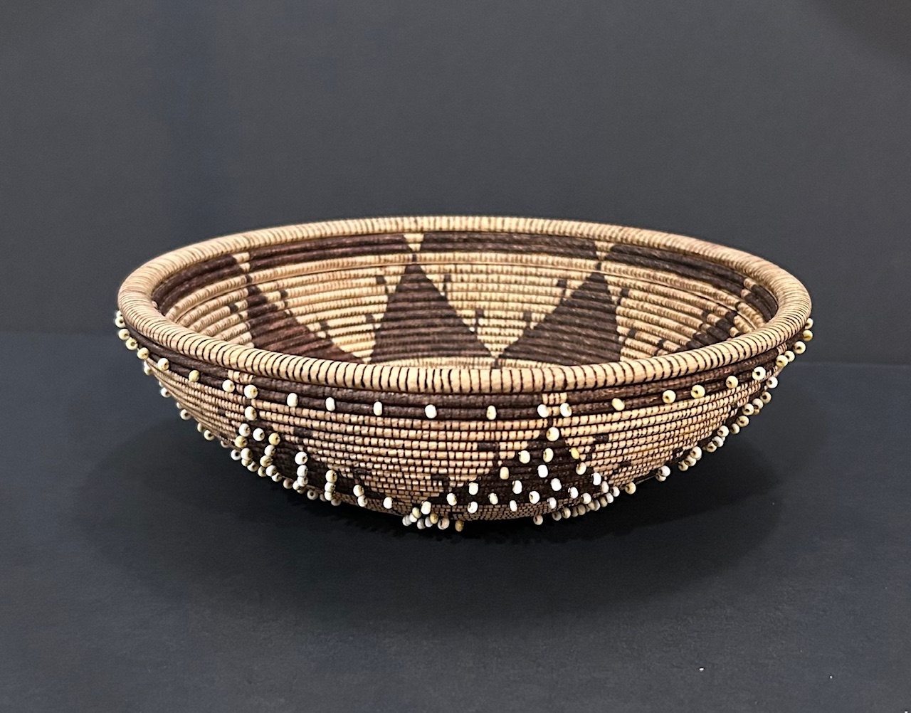 Fully beaded Pomo Basket illusion