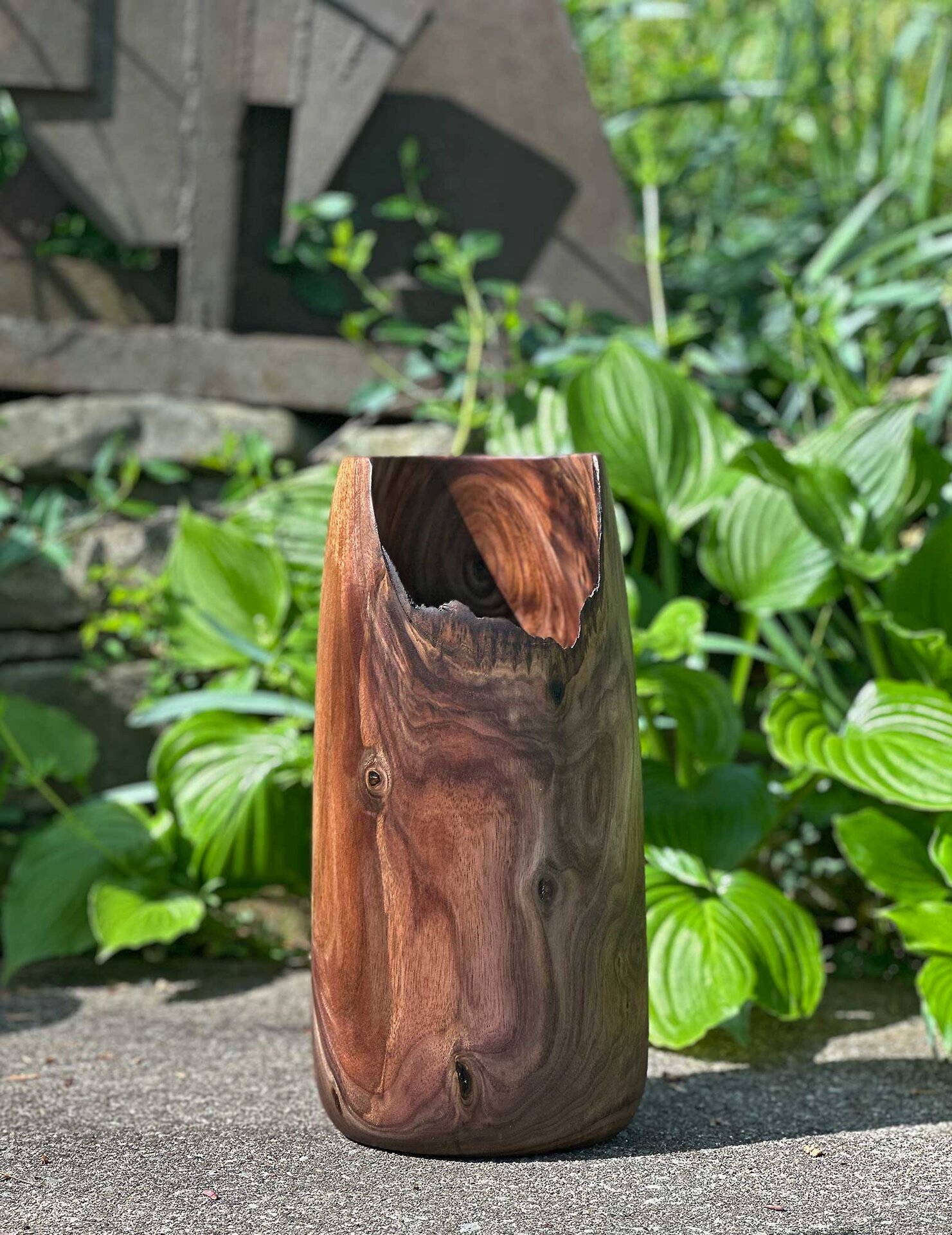 Large Walnut Vase