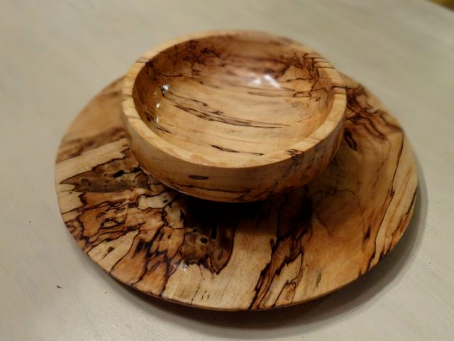 Lazy Susan and Bowl of Spalted Maple