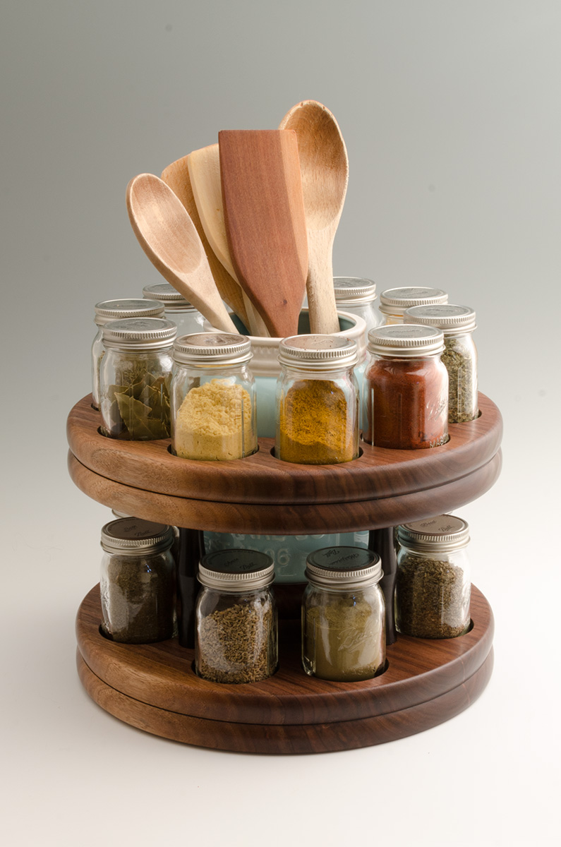 Lazy susan store spice rack