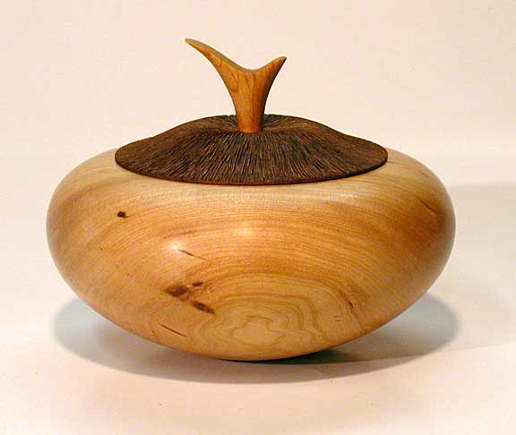 Lidded cherry vessel