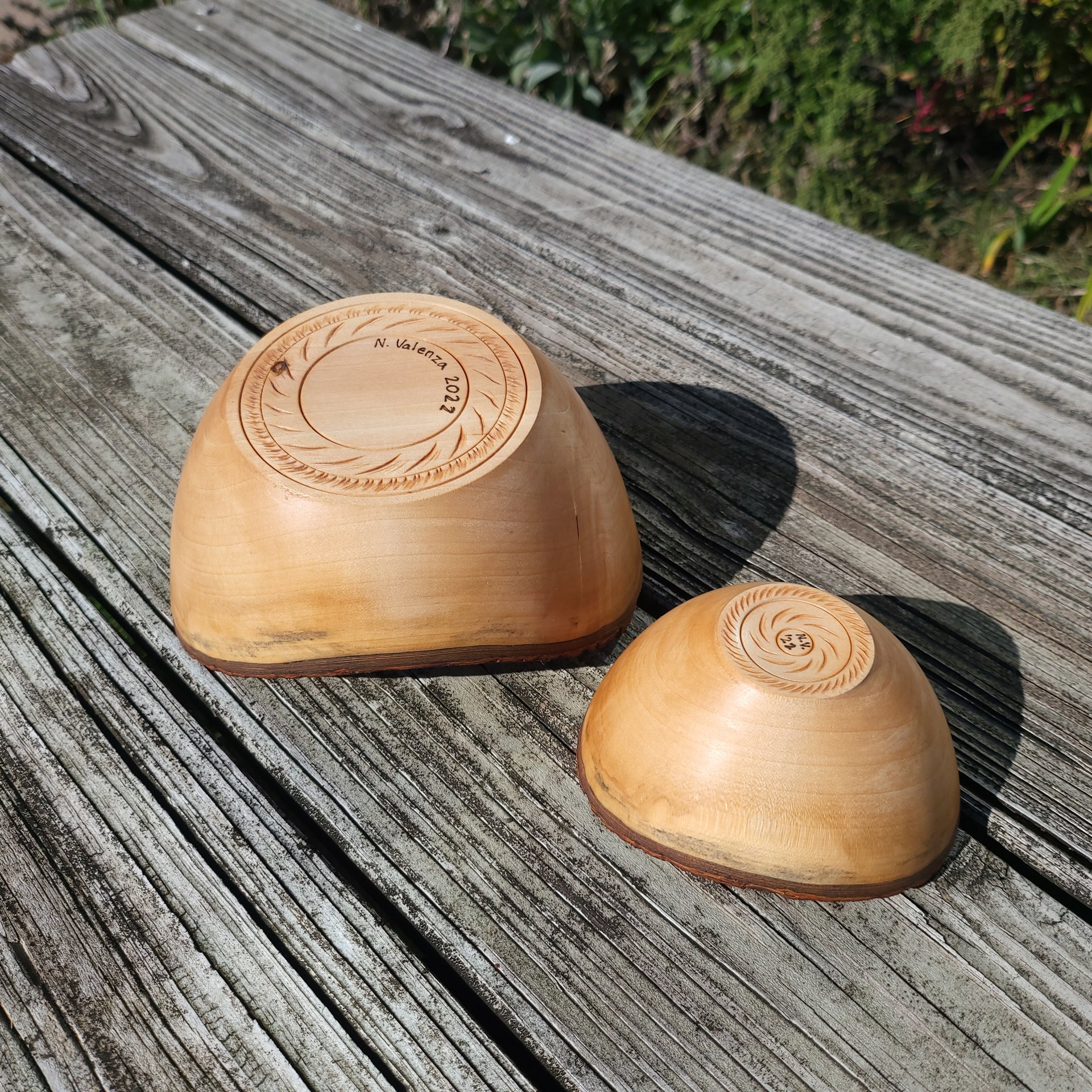 Live Edge Maple Bowl bottoms