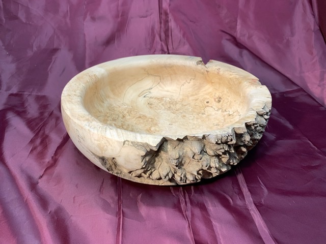 Live-Sided Box Elder Burl Bowl