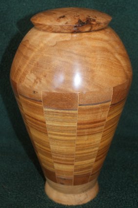 Maple and Canary Wood Urn