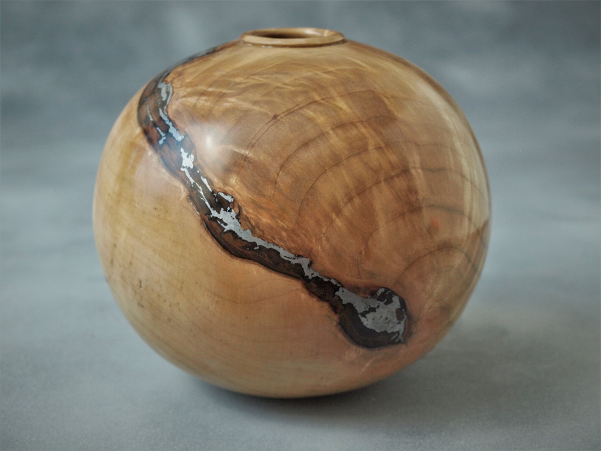 Maple Burl with metal inlay