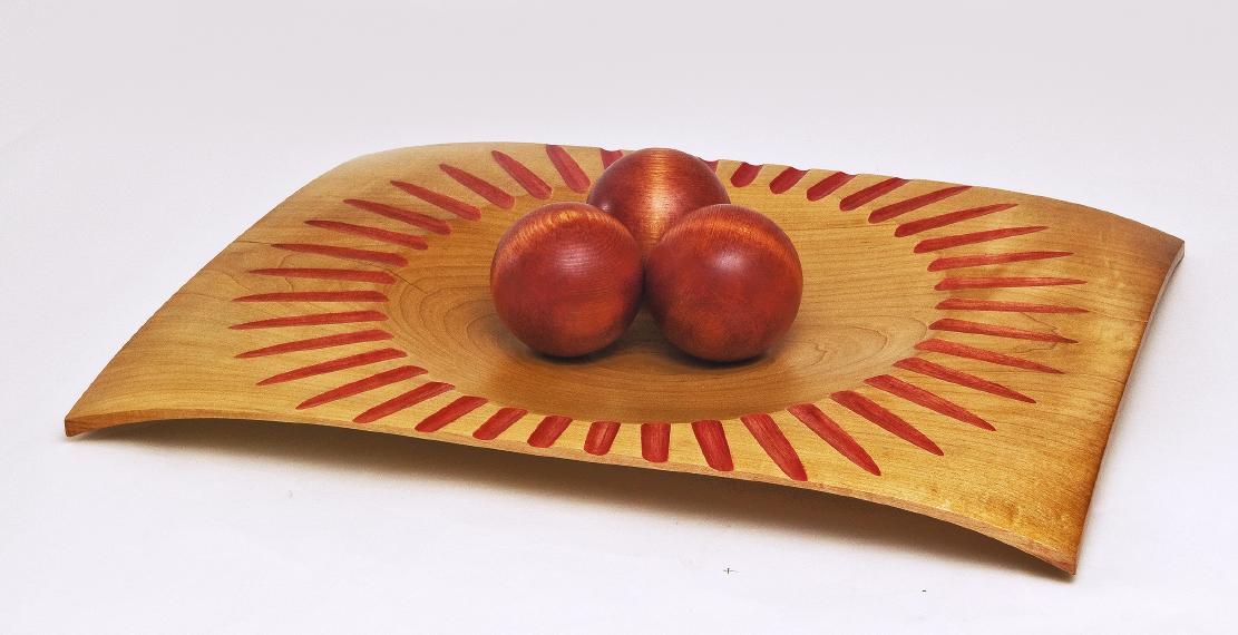 Maple Tray with Three Balls