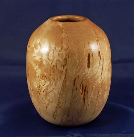 Massur Birch hollow form.  Abou 6" x 4"  Comments welcome